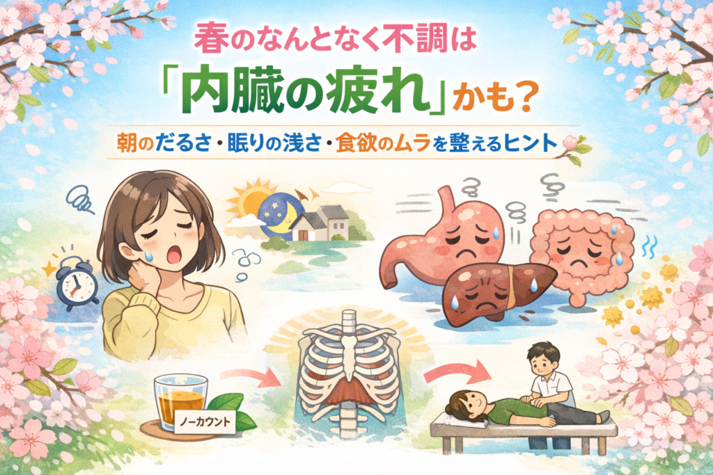 春のなんとなく不調は「内臓の疲れ」かも？朝のだるさ・眠りの浅さ・食欲のムラを整えるヒント